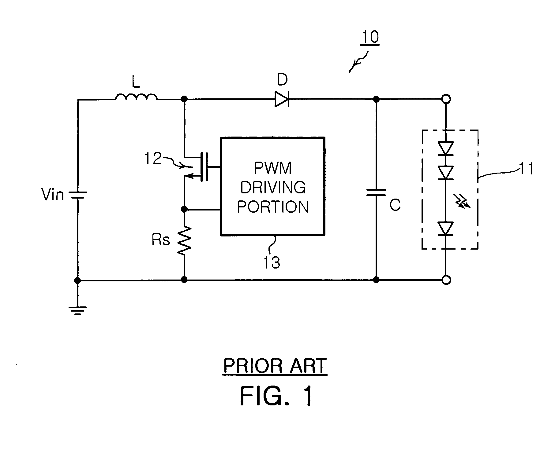 LED driving device of overvoltage protection and duty control