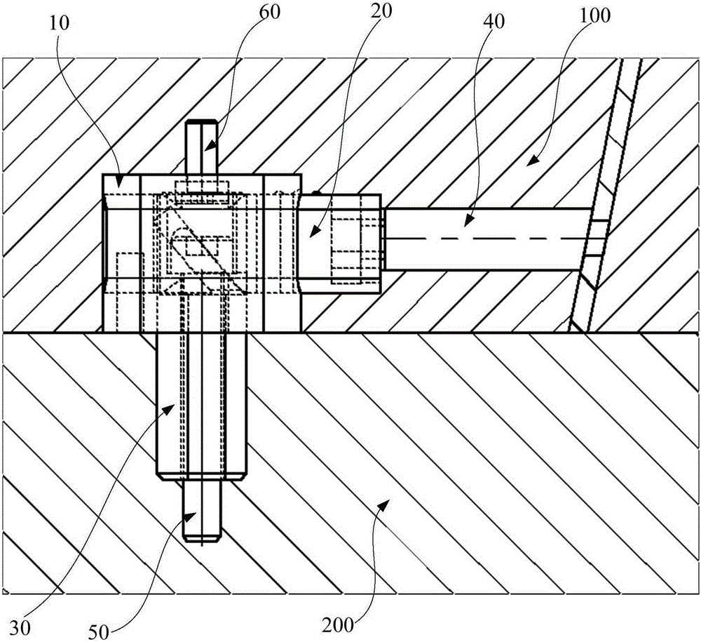 Slider pin drawing mechanism and injection mold