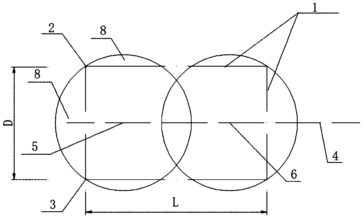 Mechanical quick-hole-formation construction method for improved simple rectangular anti-slide pile