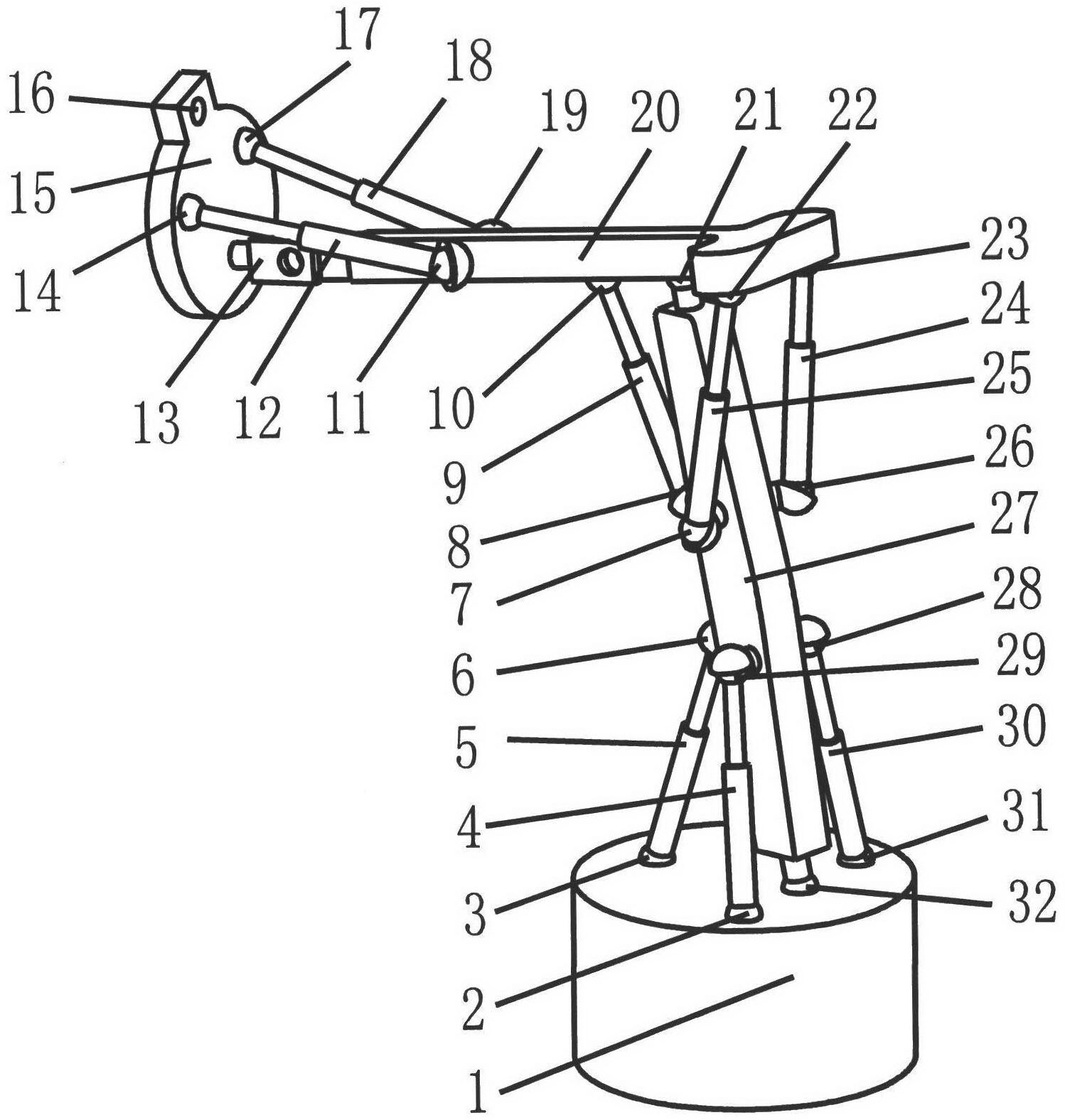 Eight-spatial-degree-of-motion spraying robot