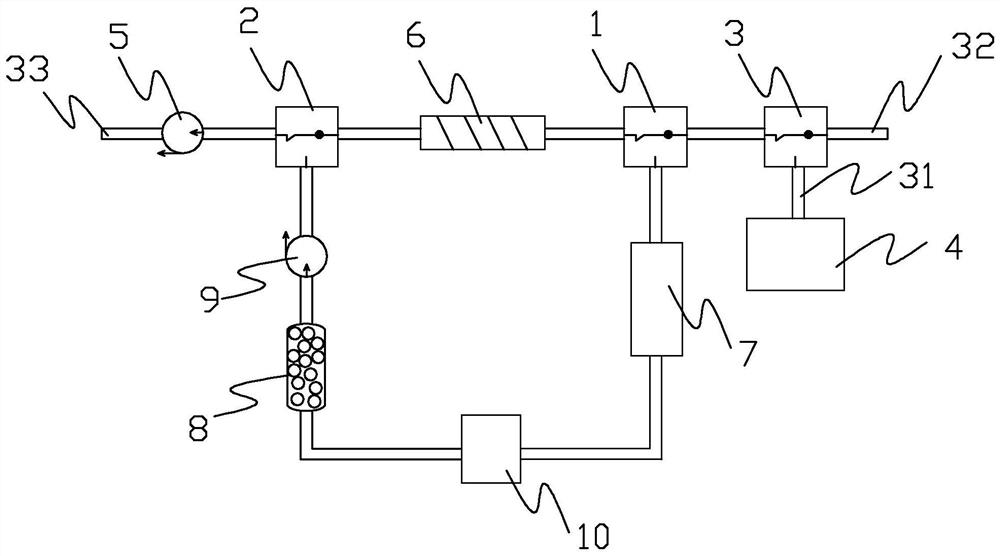 On-line monitoring system and monitoring method for trace hydrogen escaping from faults for seismic observation