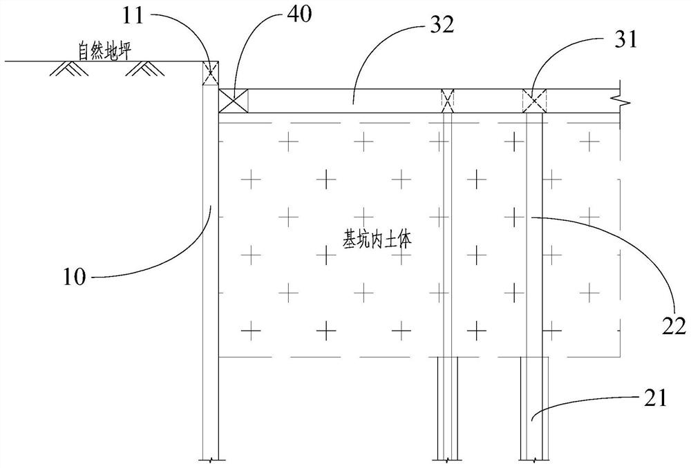 Foundation Pit Construction Method Combining Upside-Down Method and Steel Support