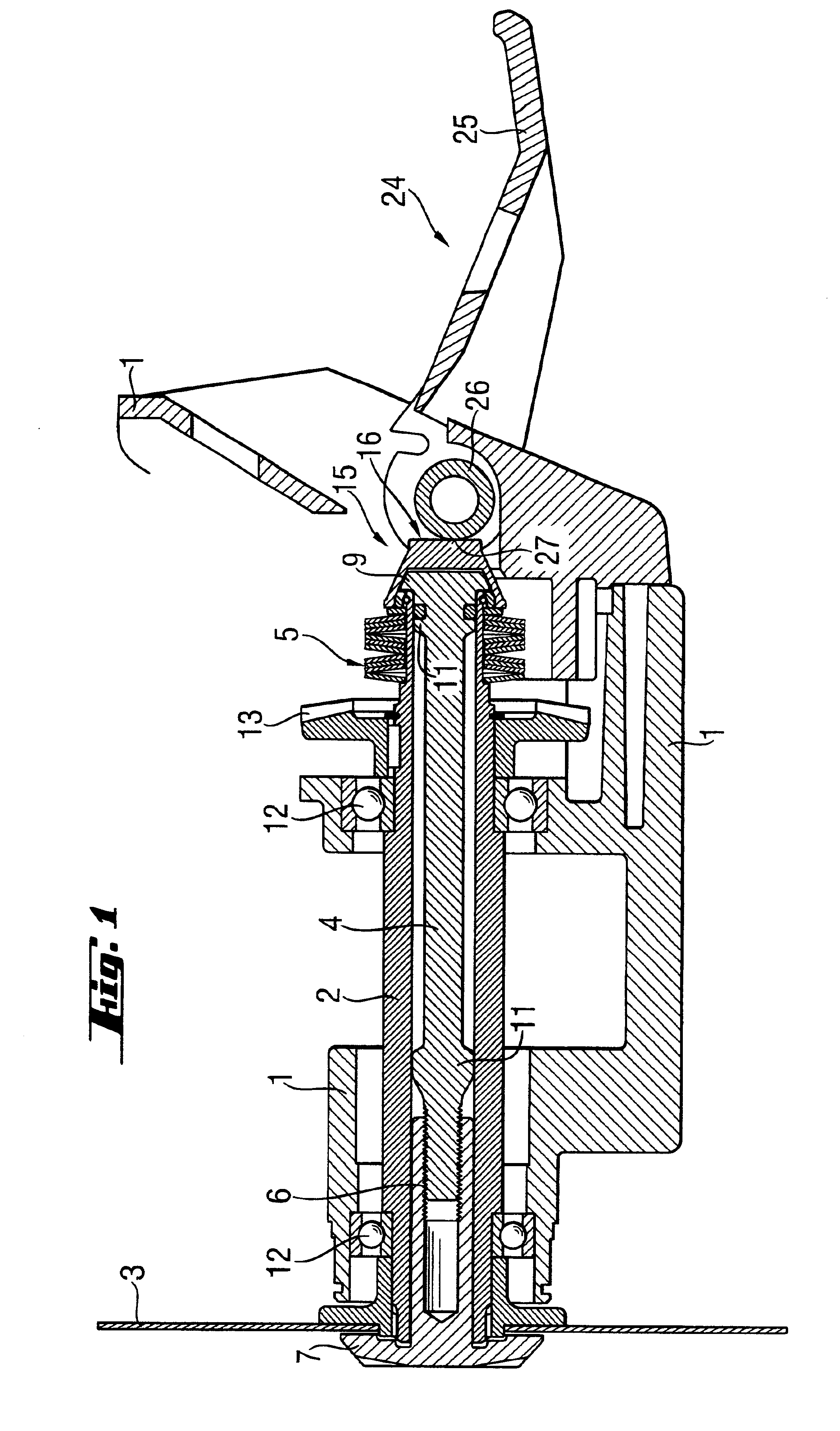 Electrical tool with a quick-action clamping device