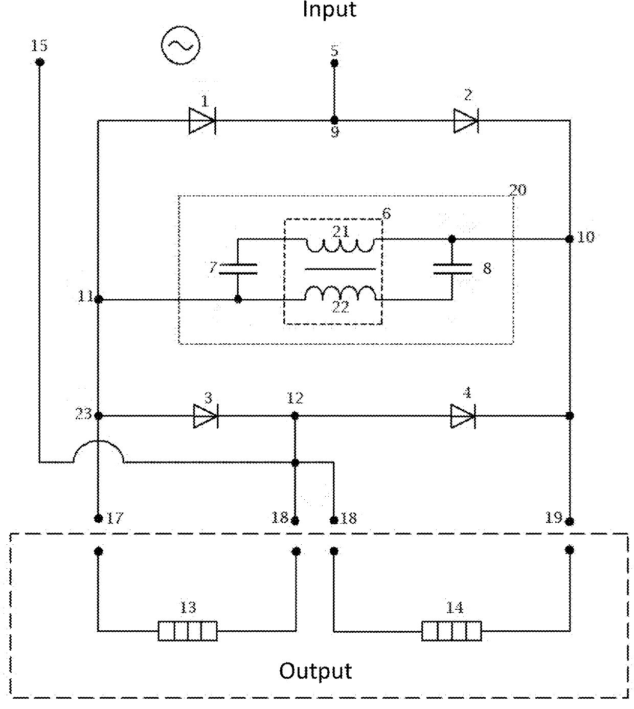 A converter with oscillator and a system of converter with oscillator coupled with a load