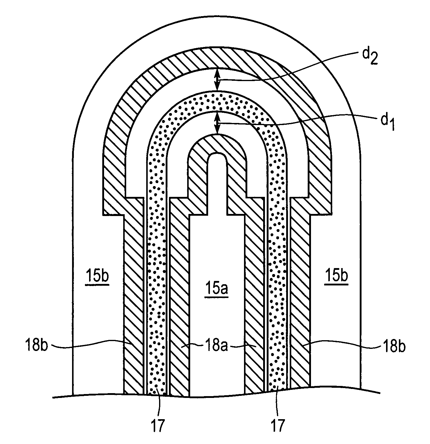 Gate pullback at ends of high-voltage vertical transistor structure