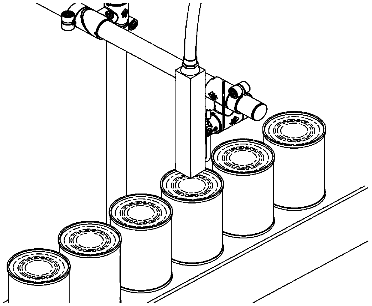 Package code spraying device and using method thereof