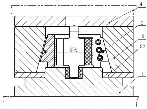 Non-uniform-thickness rubber spherical hinge diameter reducing device and method