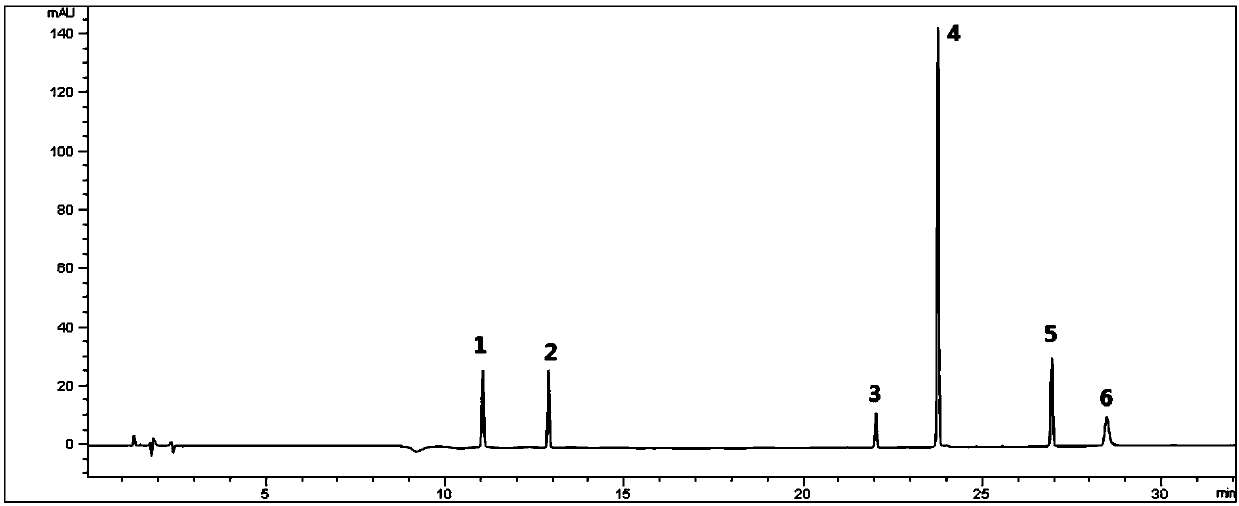 Method for measuring radix scrophulariae extract fingerprint spectrums