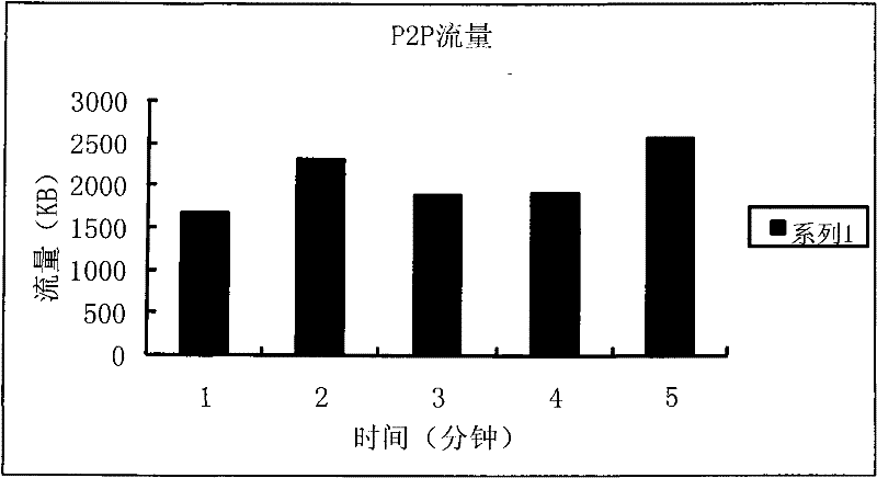 Method for monitoring P2P traffic of wide area network and system thereof