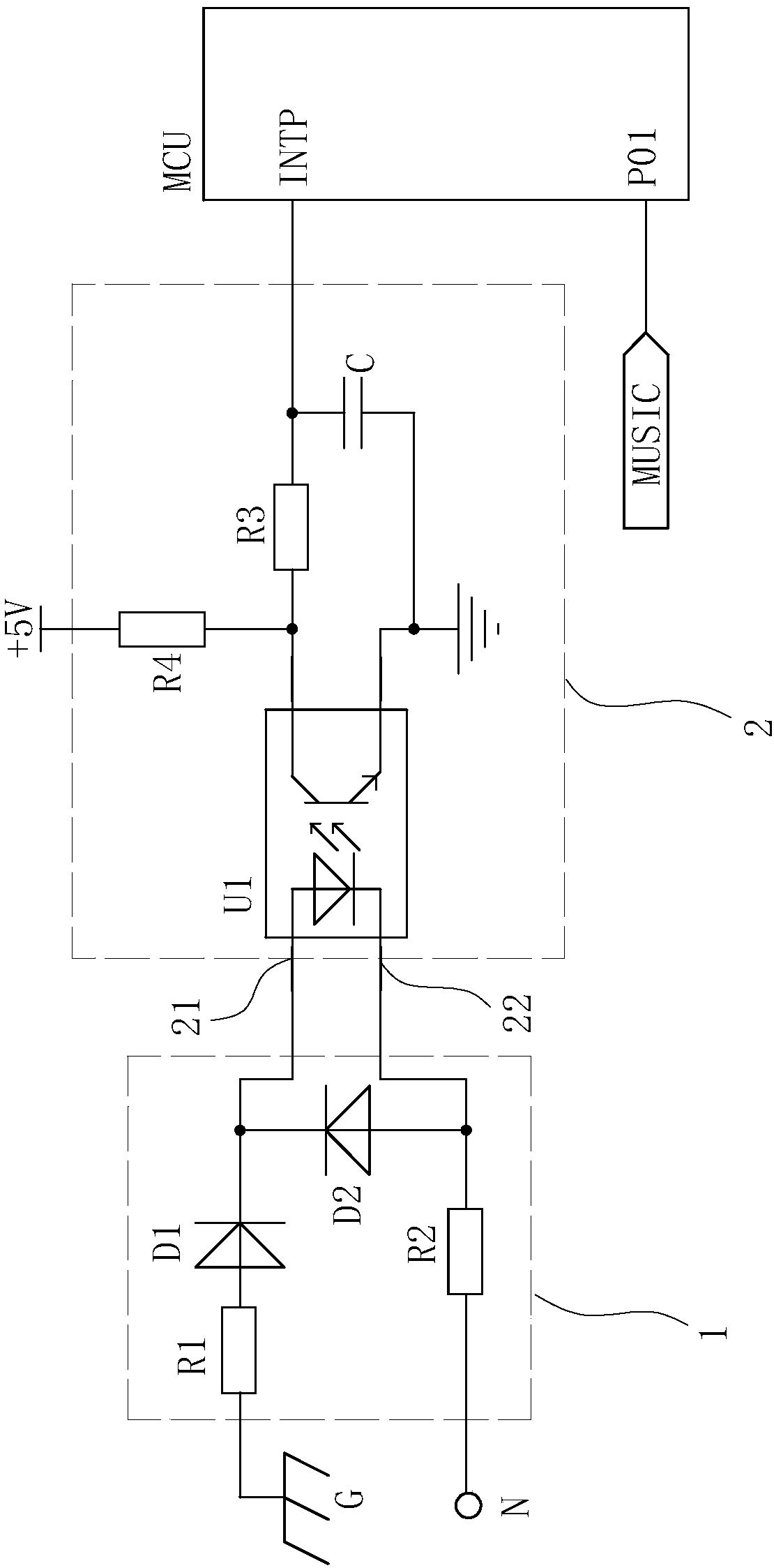 Detection circuit for leakage fault and detection method thereof