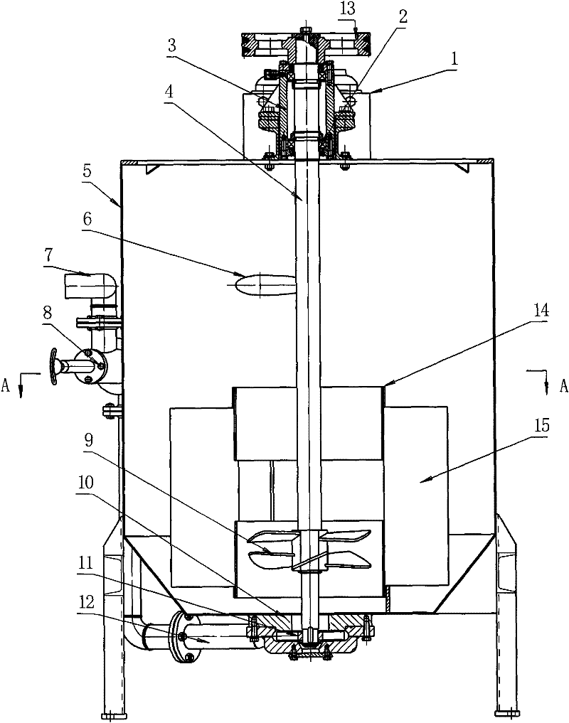 High-speed grout producing and sending machine supported by stirring pumping coaxial cantilever