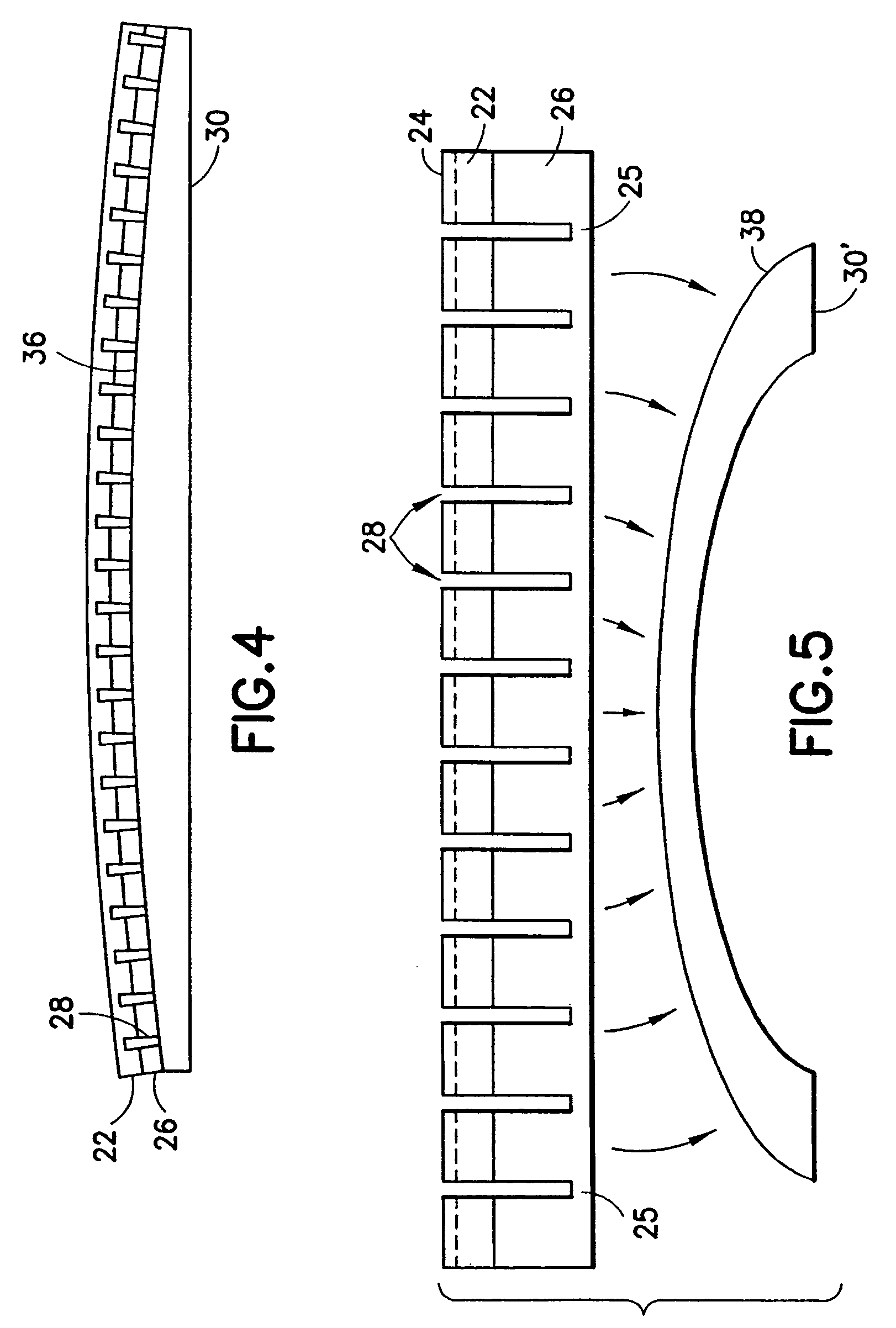 Curved micromachined ultrasonic transducer arrays and related methods of manufacture