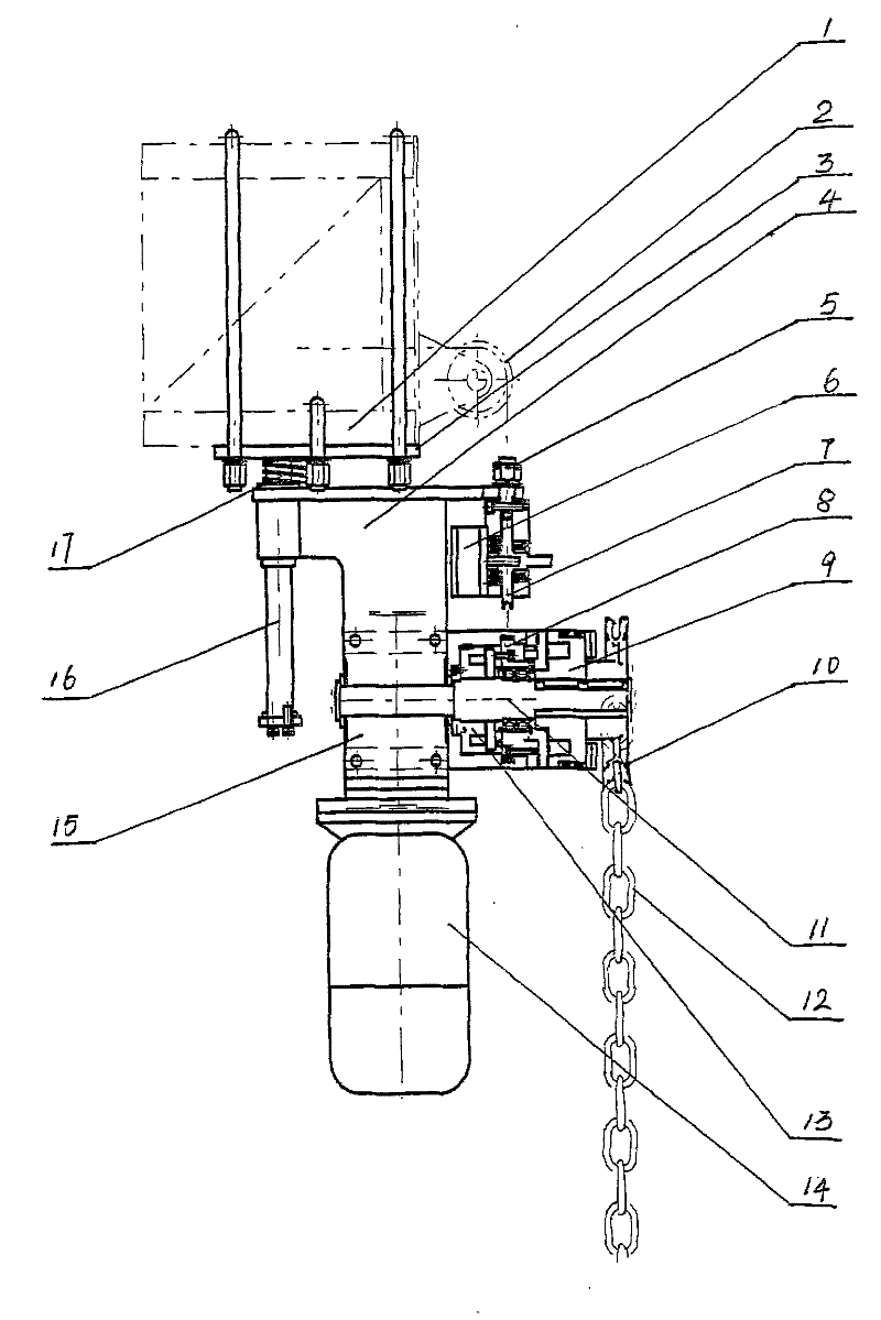 Multifunctional hoisting bisecting stage act curtain towing mechanism