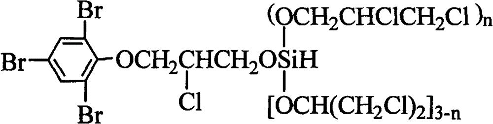 Tribromophenoxychloropropoxytri(dichloropropyl)silicate compound and preparation method thereof