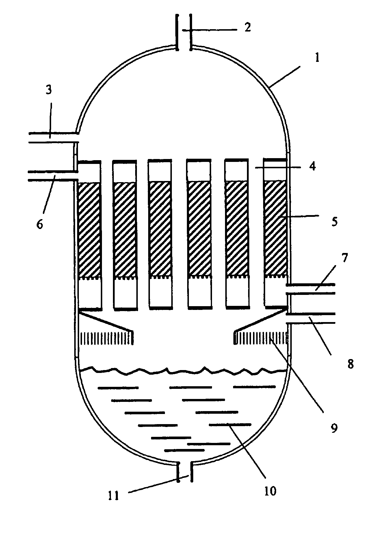 Process for cooling an exothermic reaction zone and reactor unit