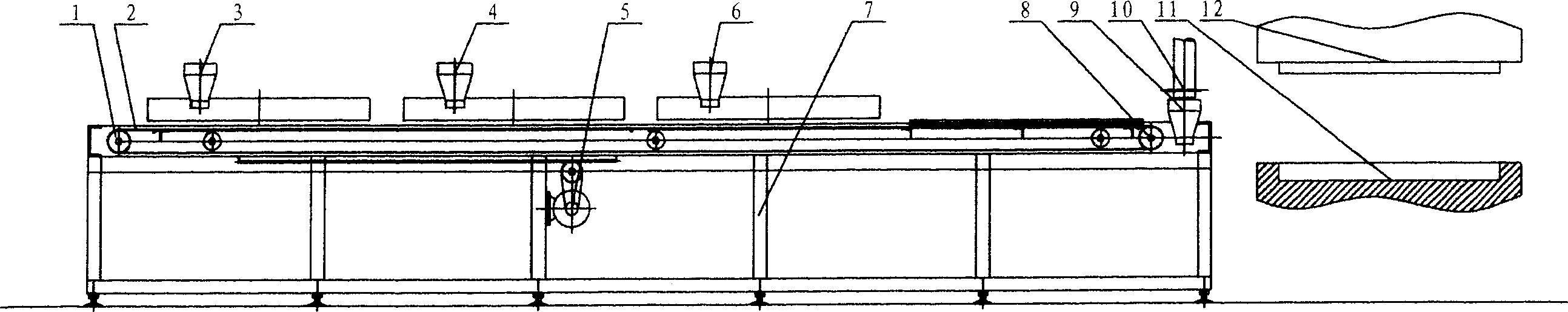 Ceramic brick powder lot feeding method and equipment thereof