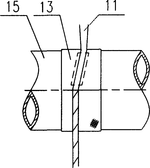 Fiber collecting device for condensed ring spinner