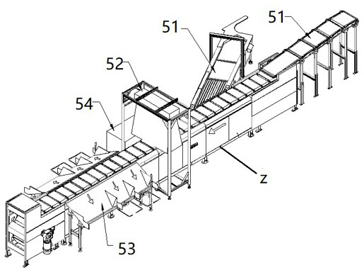 Tensioning end mechanism of linear cross belt sorting machine