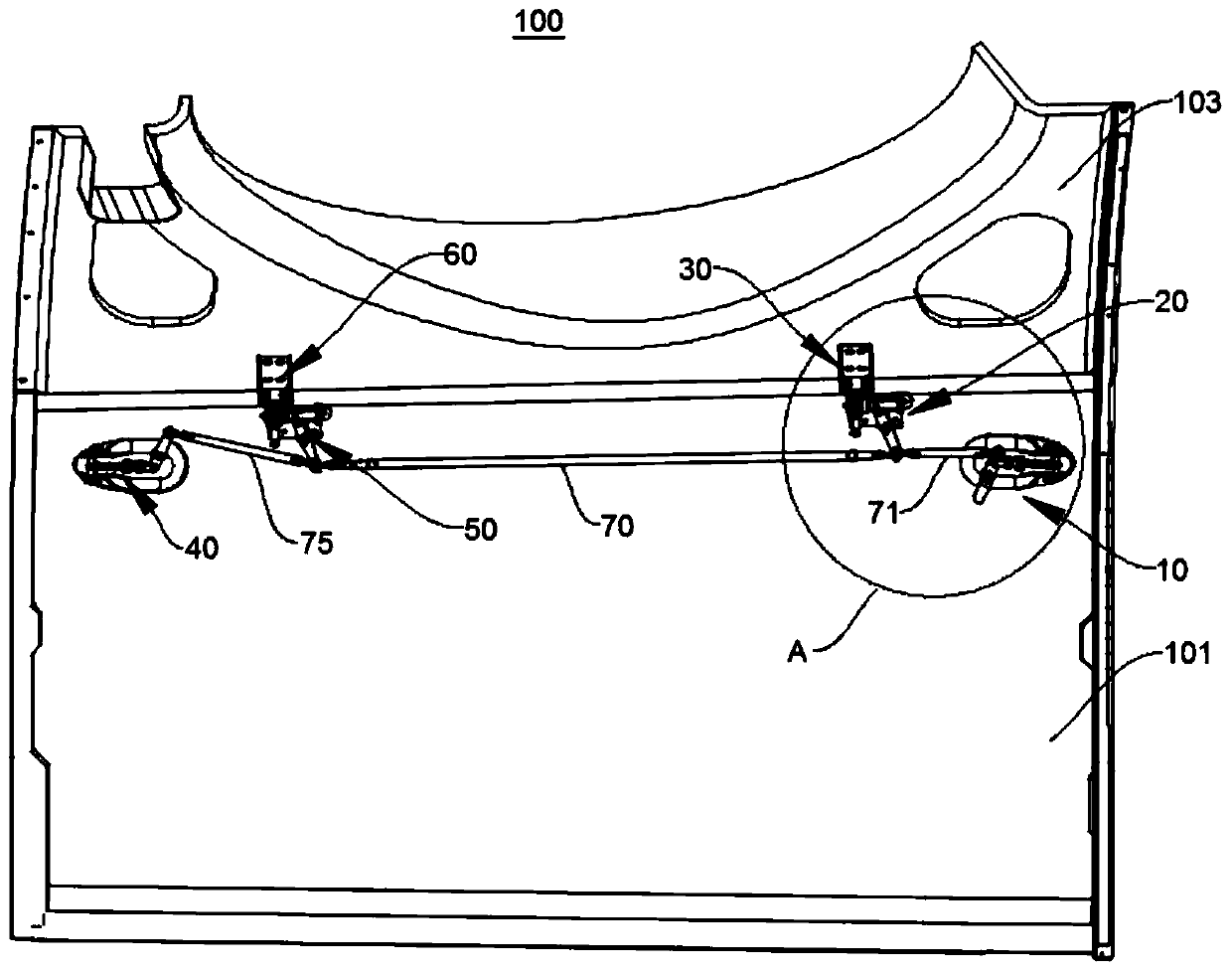 Double-handle lock structure and fairing