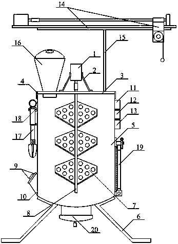A combined multifunctional mixing and batching device for civil engineering