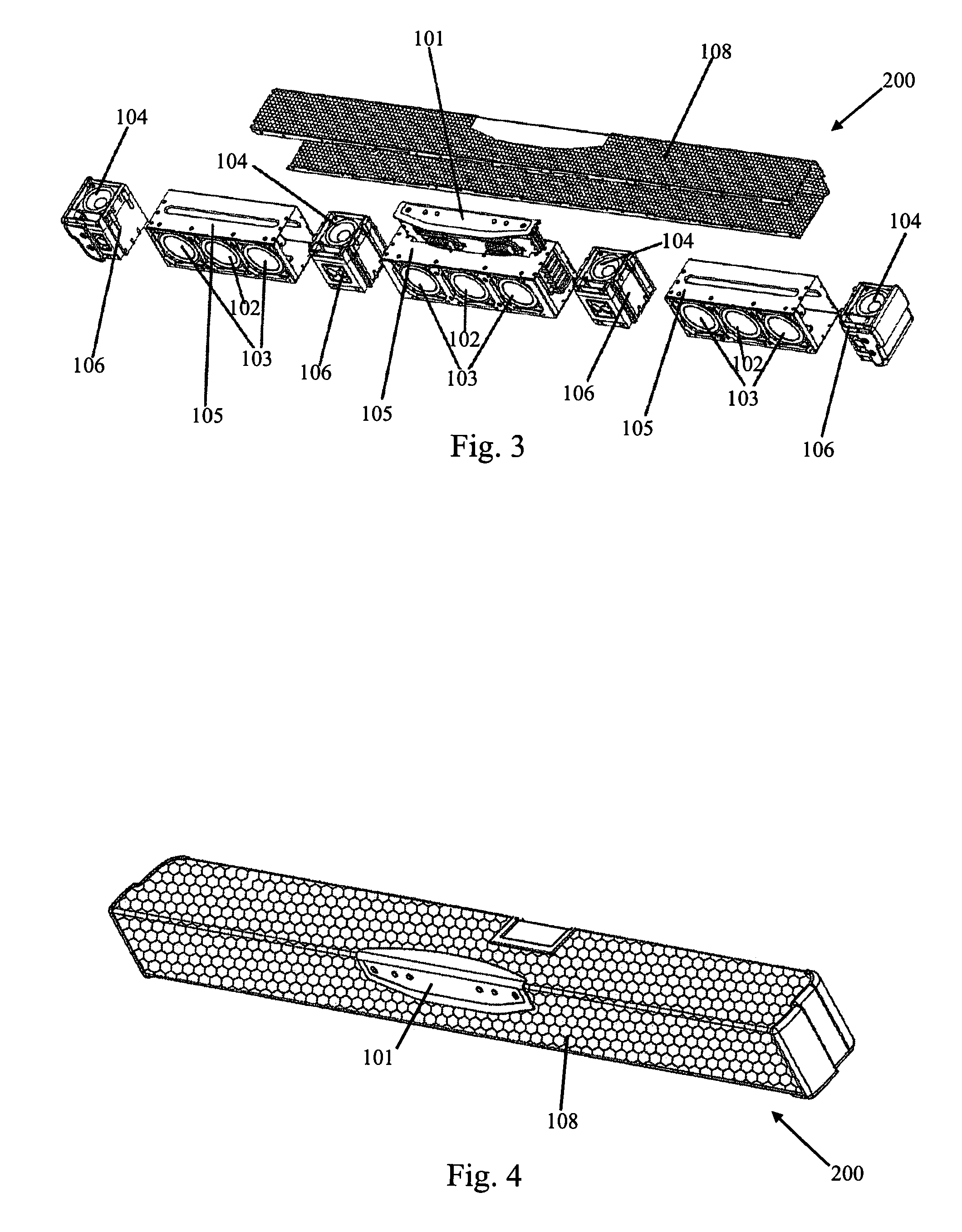 Vertically or horizontally placeable combinative array speaker