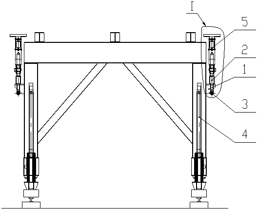 Secondary lining trolley backform mounting device and constructing method thereof