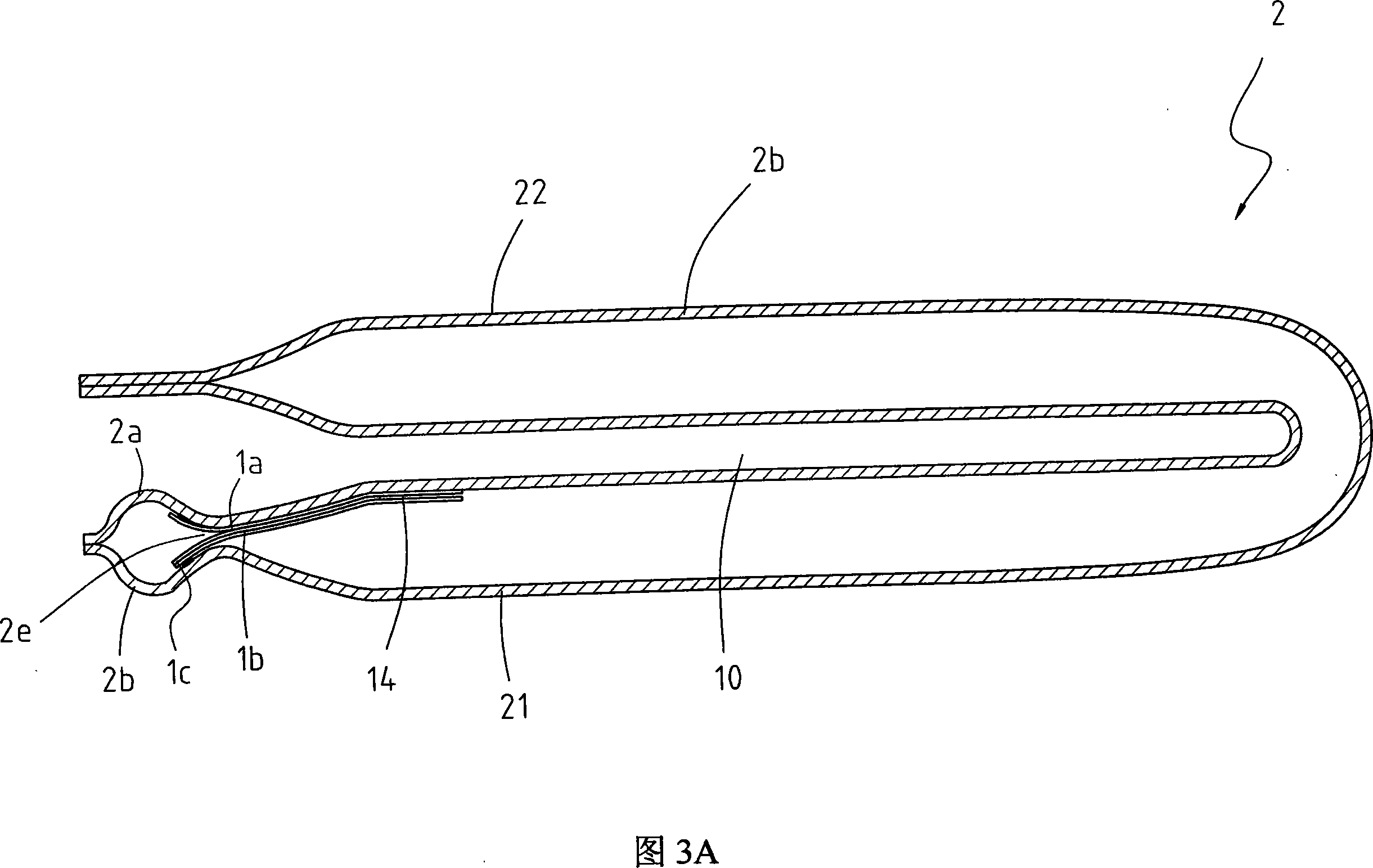 Vacuum suction type gas packing bag and packing method thereof