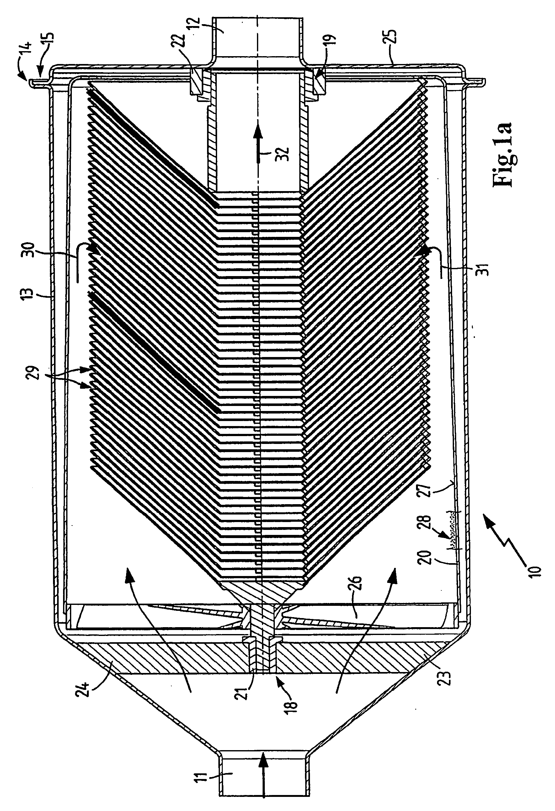 Centrifuge for separating soot from the exhaust of an internal combustion engine