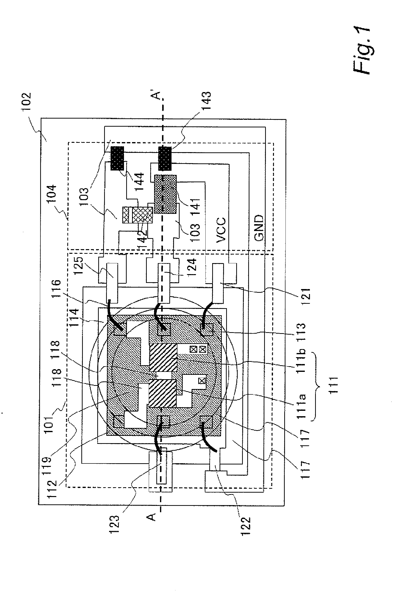 Semiconductor chip for driving light emitting element, light emitting device, and lighting device
