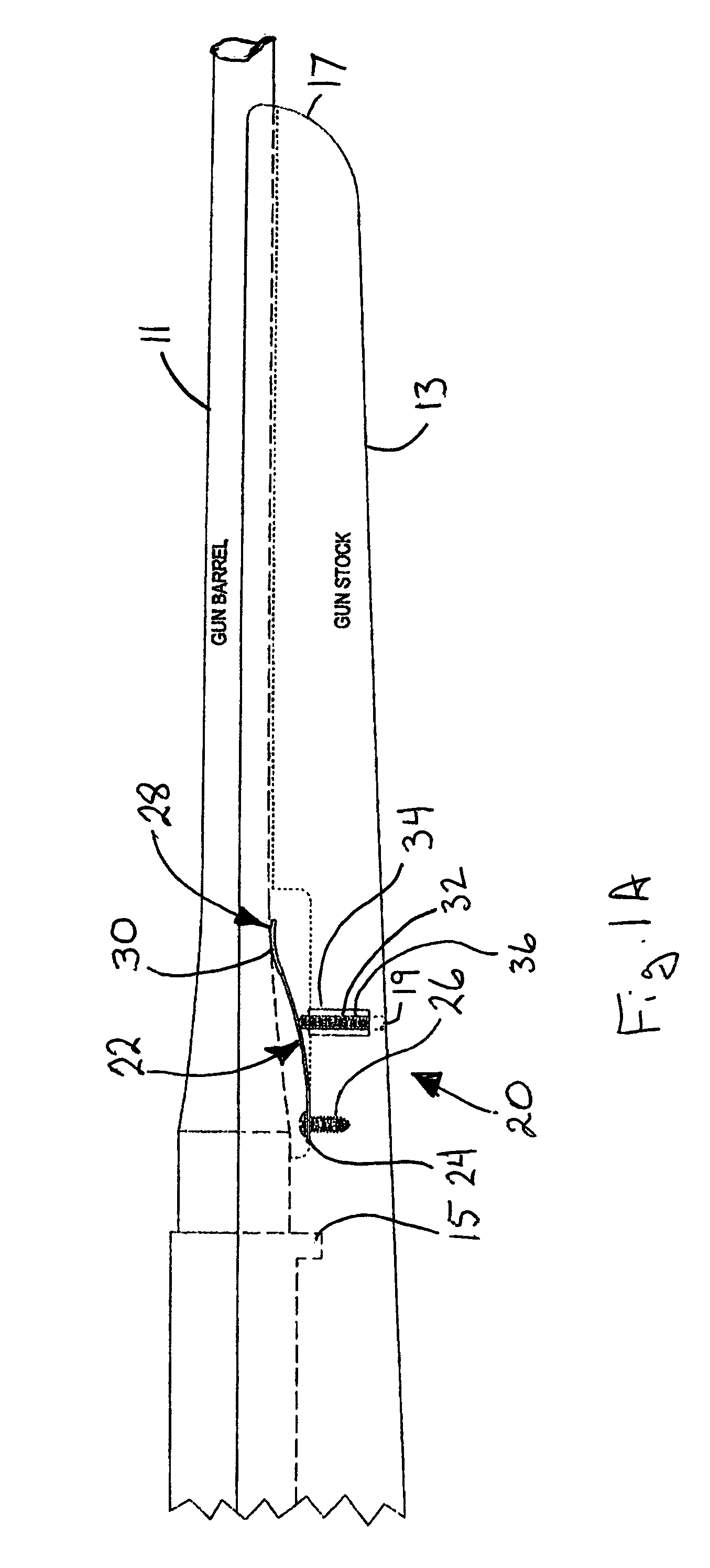 Harmonic stabilizer system for rifle barrel and a rifle equipped therewith