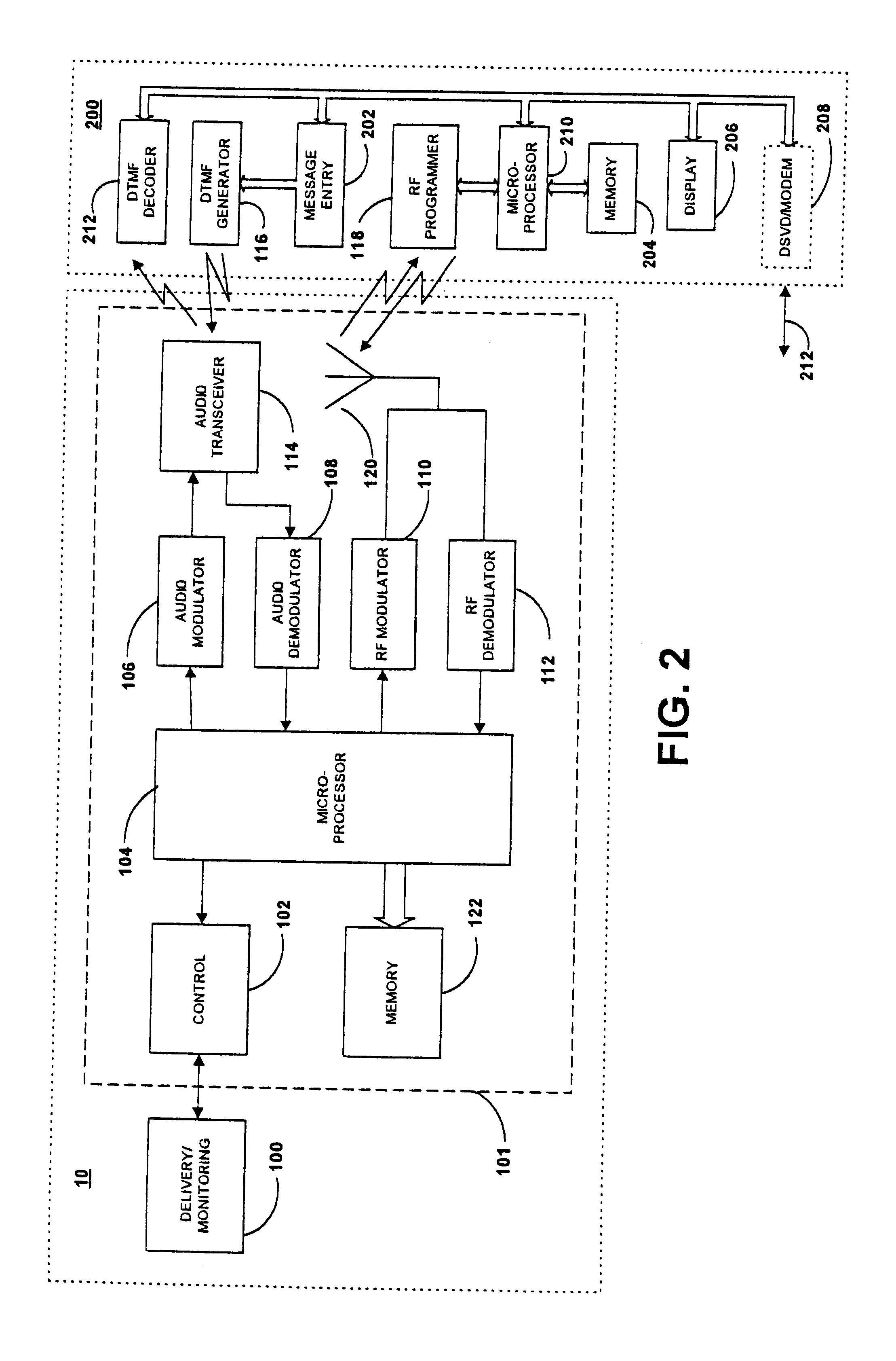 Method and apparatus for communicating with an implantable medical device with DTMF tones