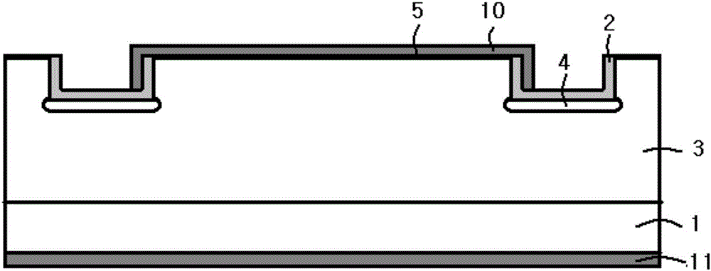 A kind of schottky device and preparation method thereof