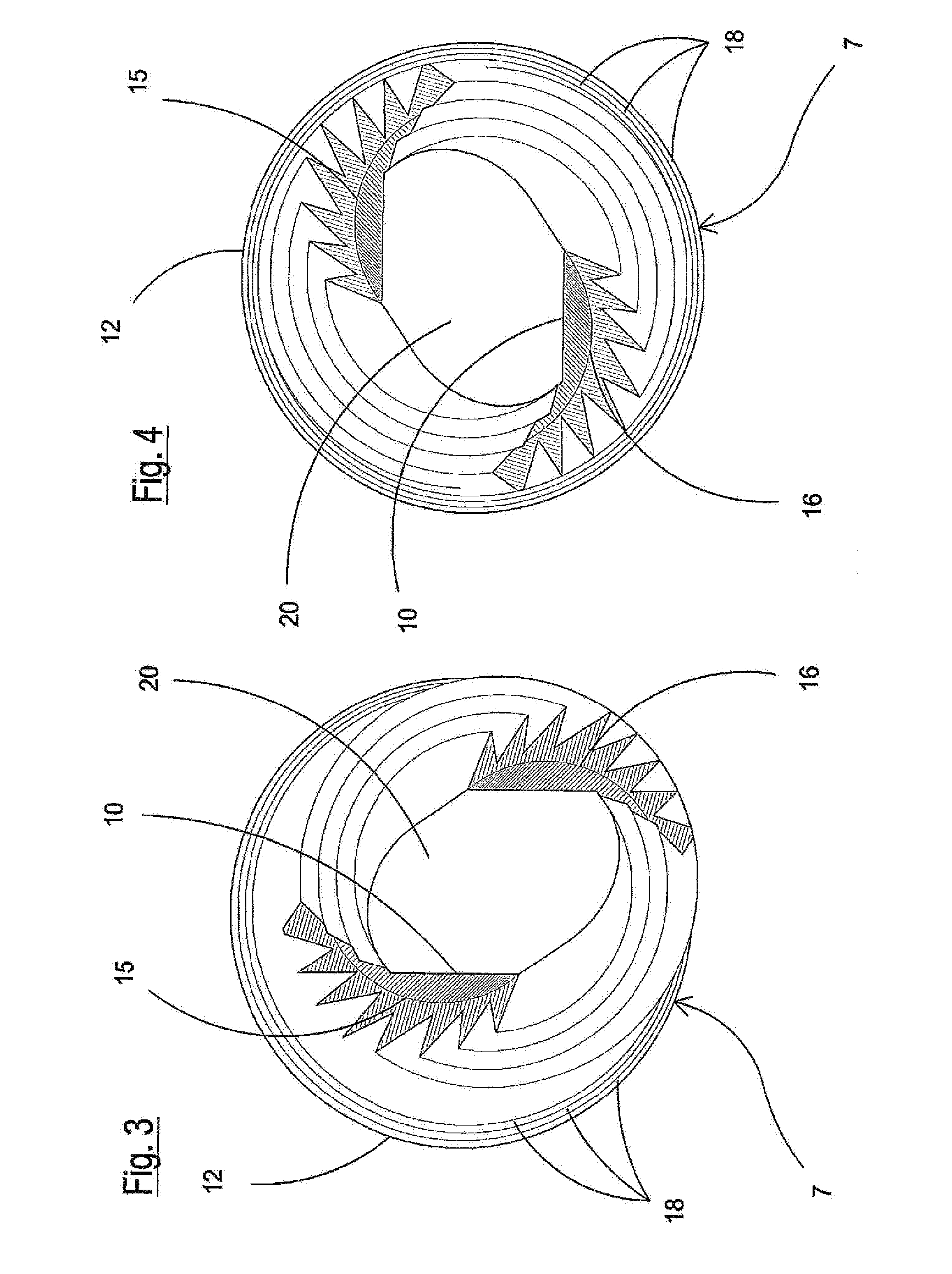 Endosseous implant of the improved type