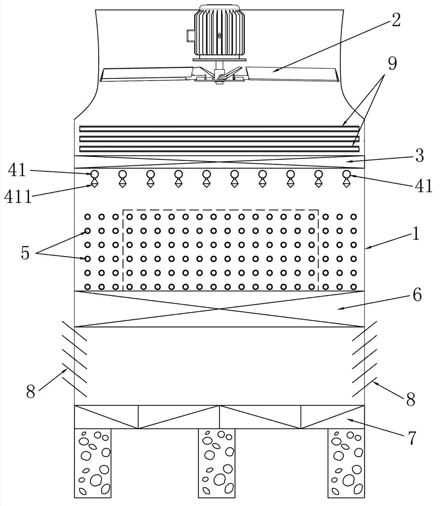 Counter-flow closed-type cooling tower