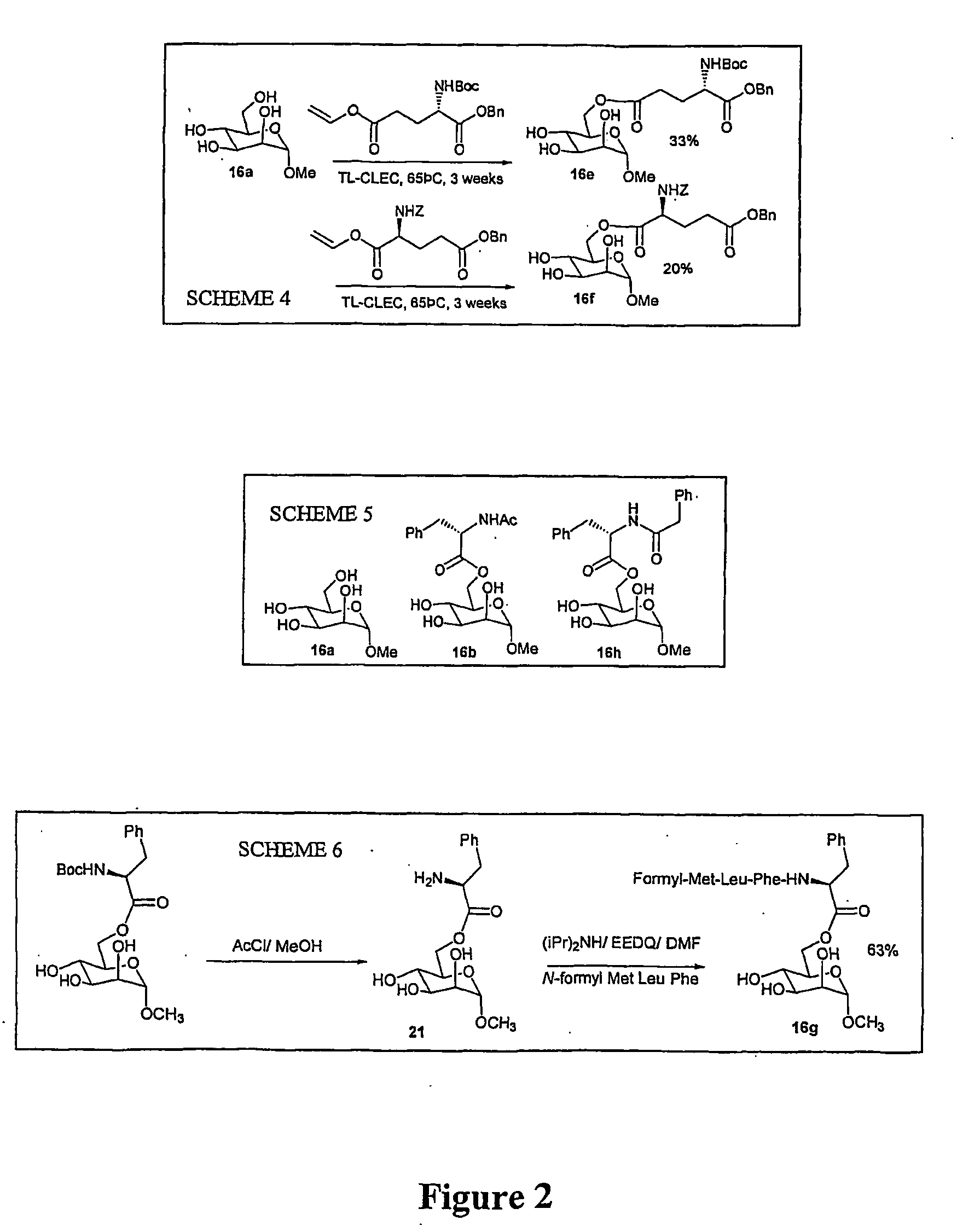 Method for preparing ester linked peptide-carbohydrate conjugates