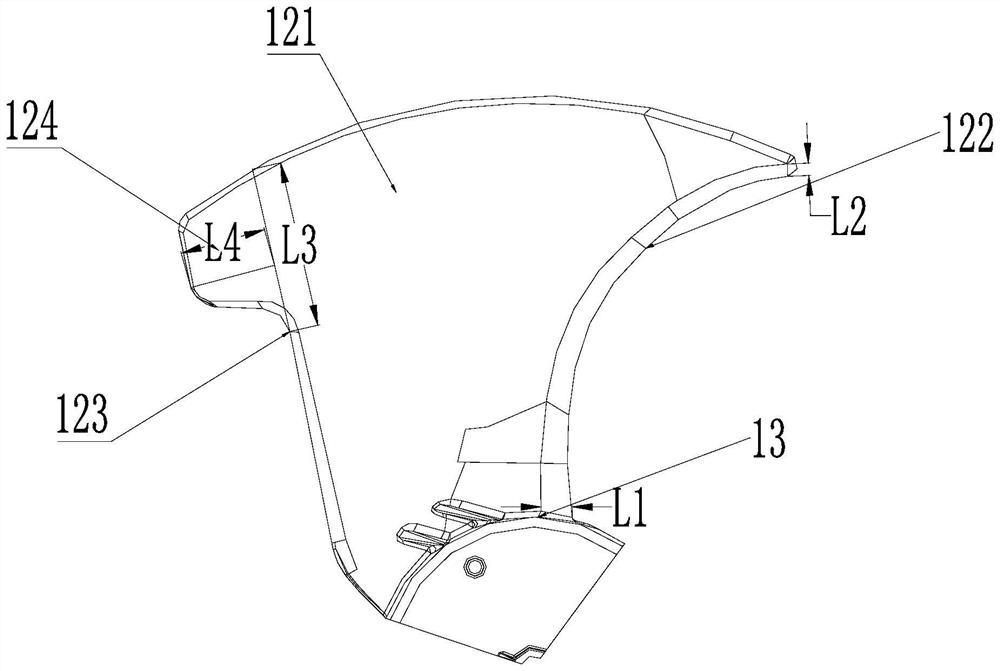 Fan blade structure and air conditioner with same