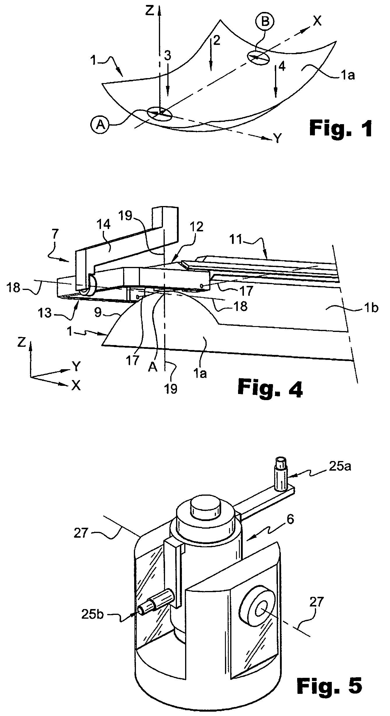 Process and device for machining by windowing of non-deformable thin panels