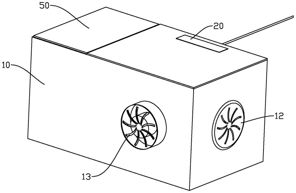 Wireless charging box for household appliances and system thereof