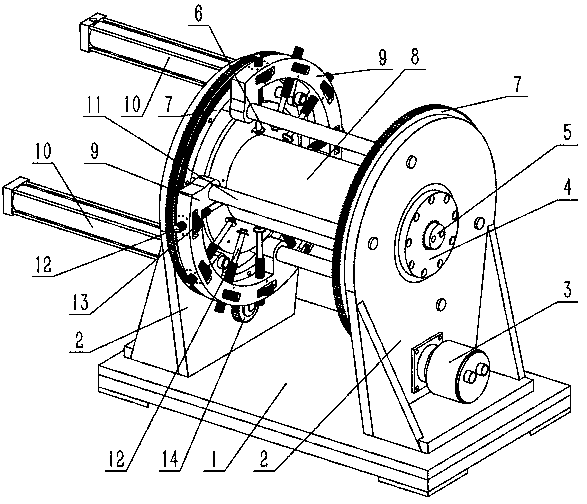 A kind of anti-chaos rope winch with forced parallel tightness between ropes