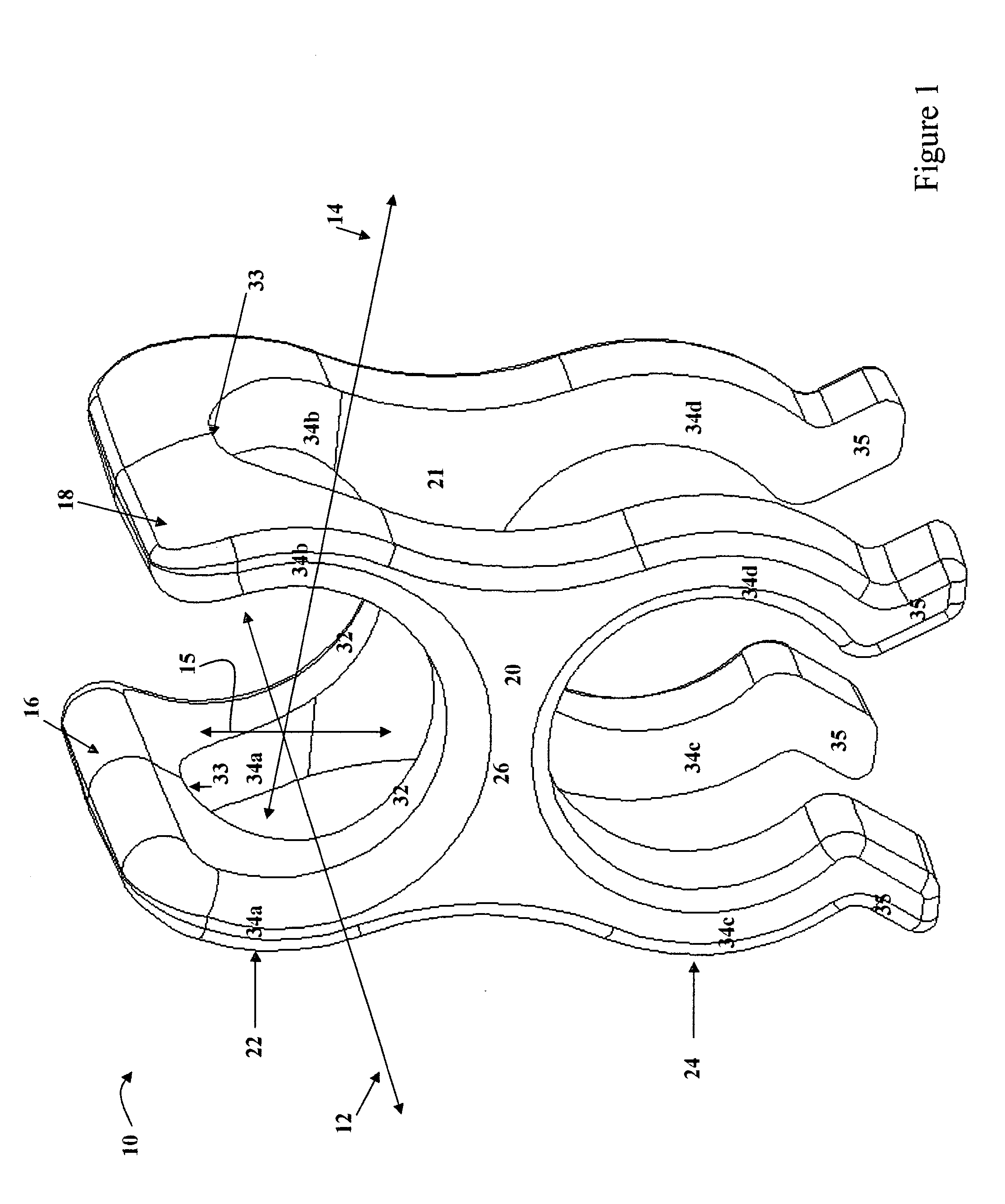 Bar clip with flared legs