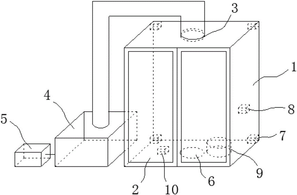 Wardrobe with function of preventing oxidation of clothes