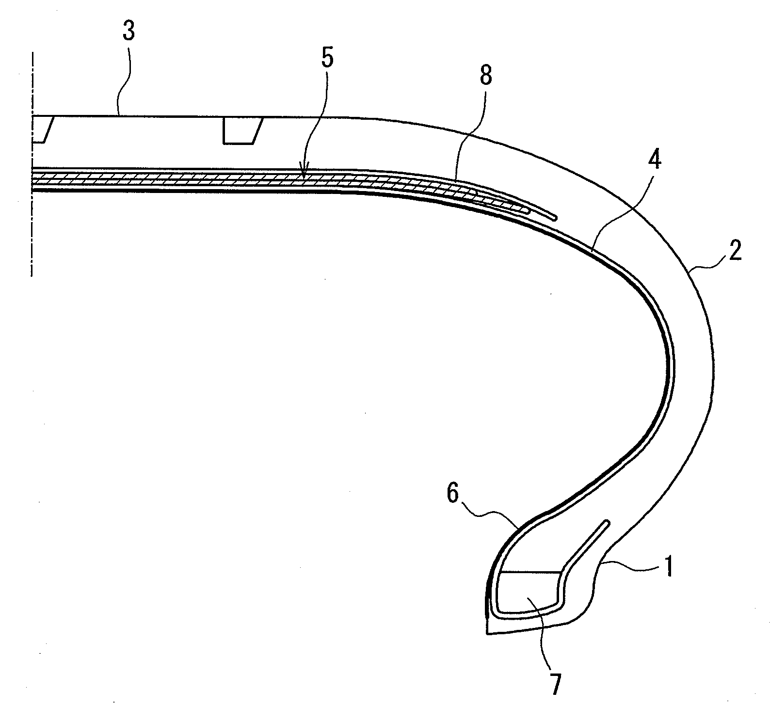 Innerliner for tire and tire using the same