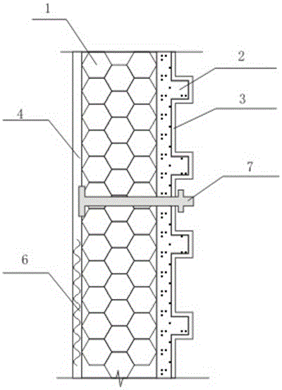 Fixed model quasi-non-combustible high thermal-resistance decoration integral composite template