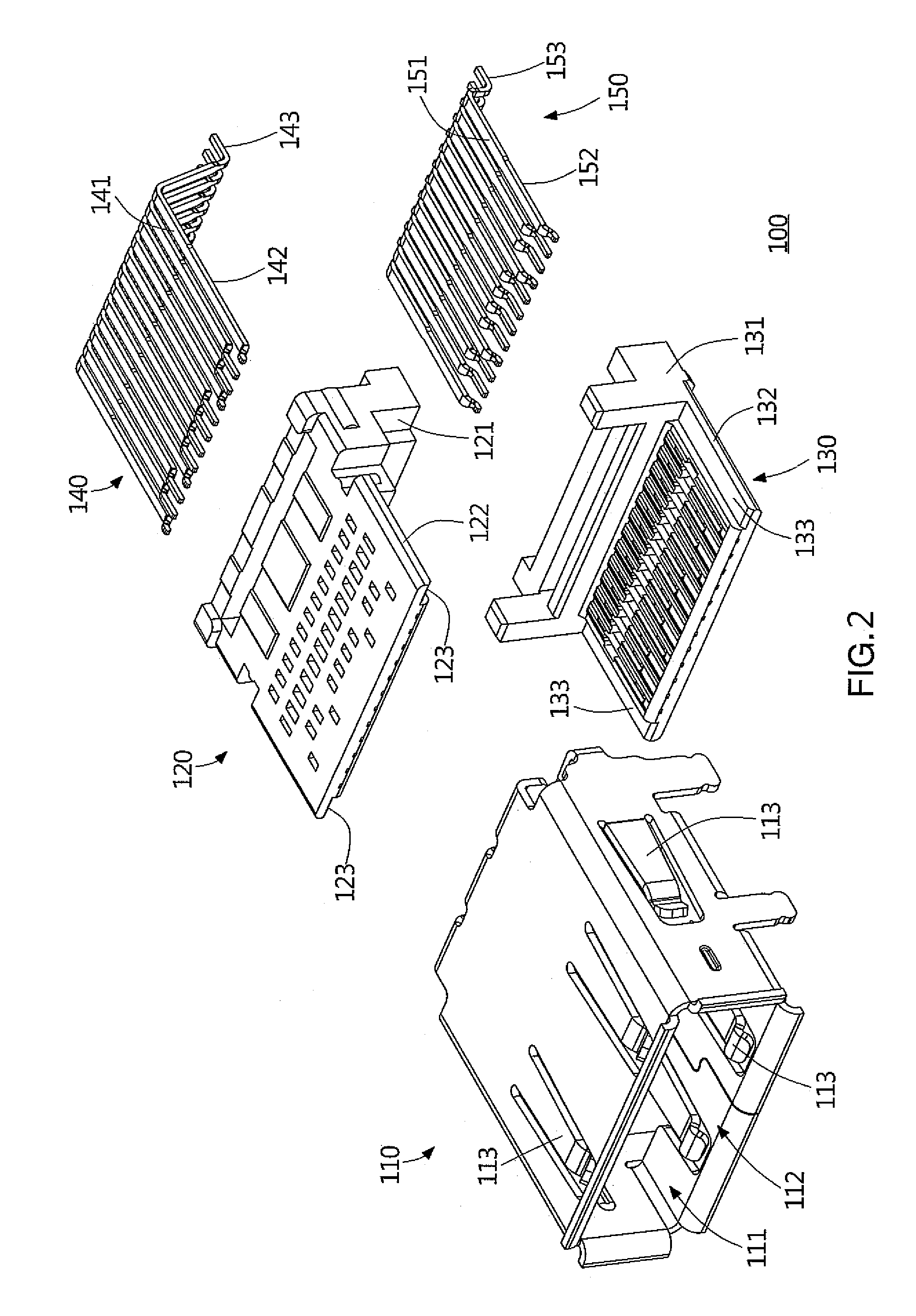 Receptacle of electrical connector