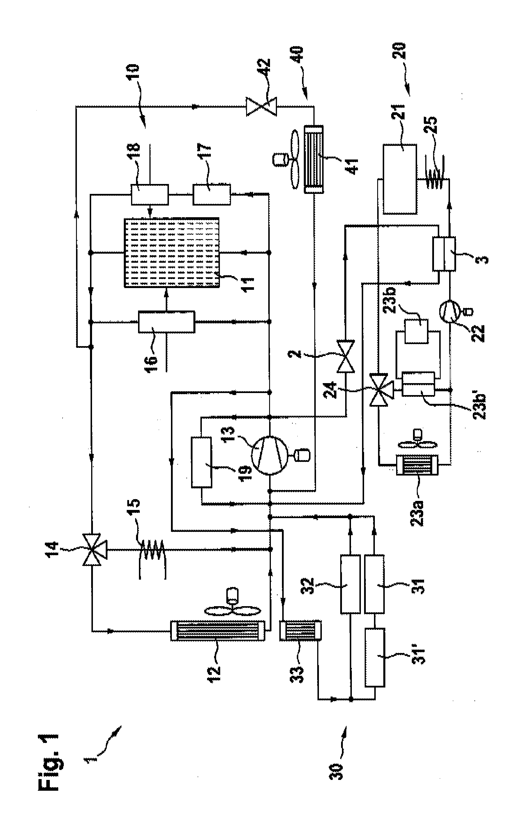 Fuel cell cooling system with coupling out of heat