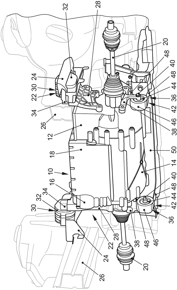 Arrangement of an electric motor unit in the motor compartment of a motor vehicle