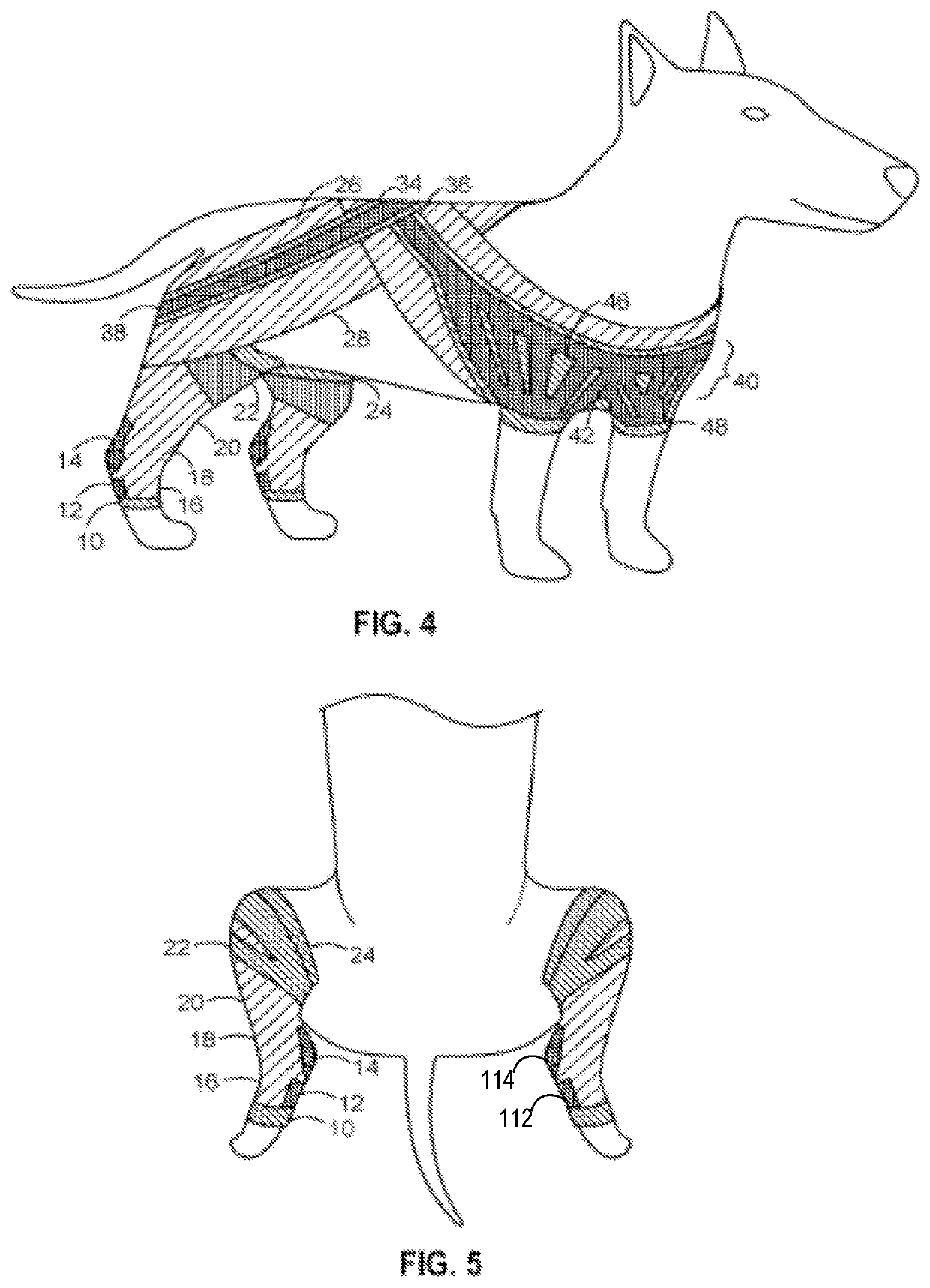 Support device for quadrupeds