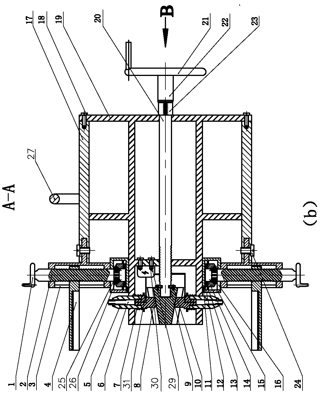 Electrostatic conductive removal type polyester oil delivery pipe end face radial key groove processing device