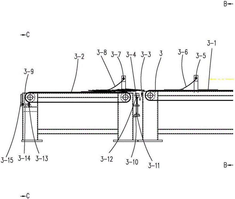 Post-print arranging and counting device of water ink printer