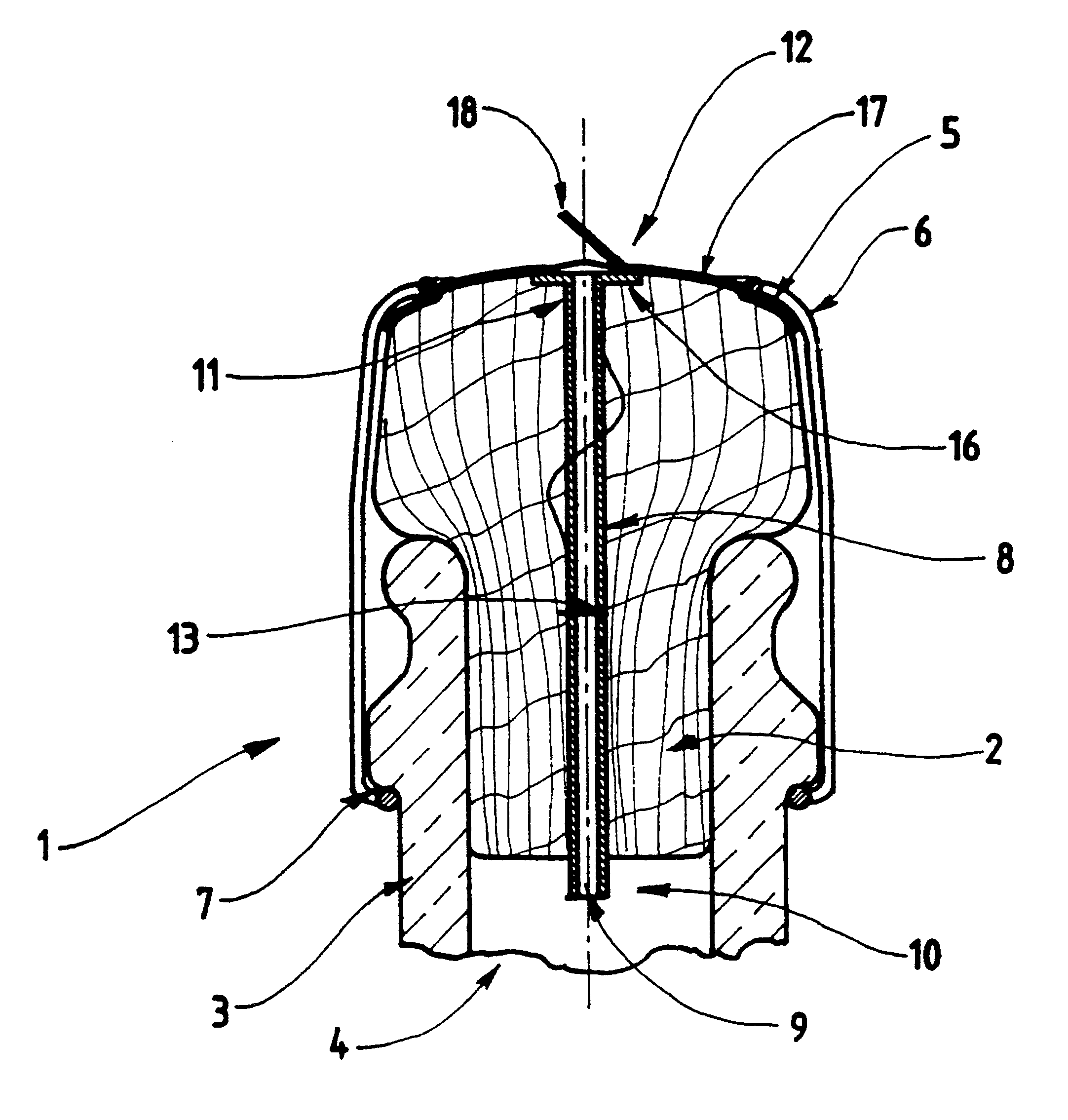 Sealing device for a bottle containing sparkling wine